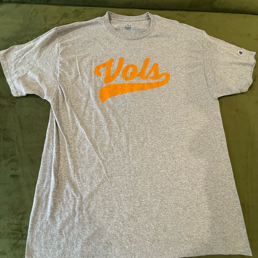 Champion Gray Tee with Orange "Vols" Script